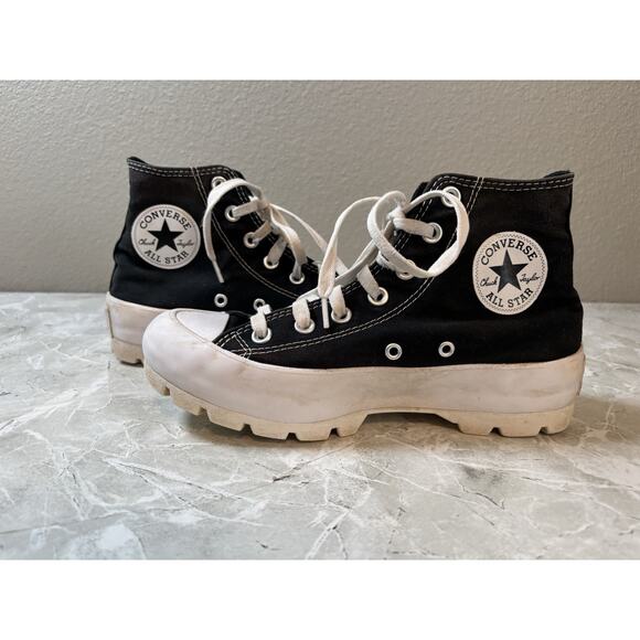 Converse Chuck Taylor All Star Lugged Platform Black Sneakers Women’s Size 7.5 - Picture 7 of 10